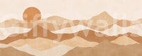 Contemporary layers wall mural in warm brown and sand colors., GD10257