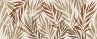 Earthy Botanical Layers Wall Mural showing rust, olive and cream watercolour palm frond palette., GD10320