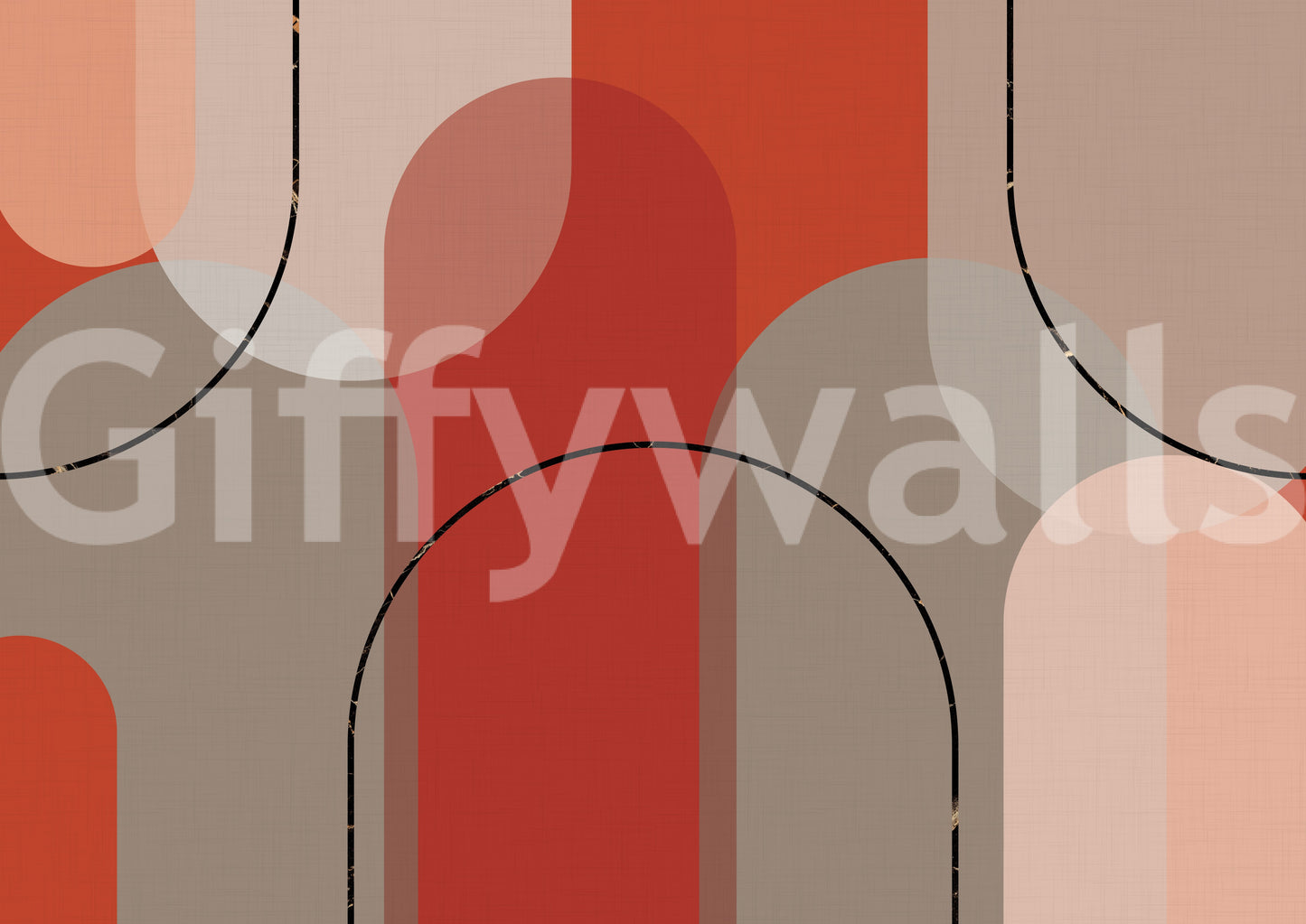 Bold Earthen Curves Wall Mural