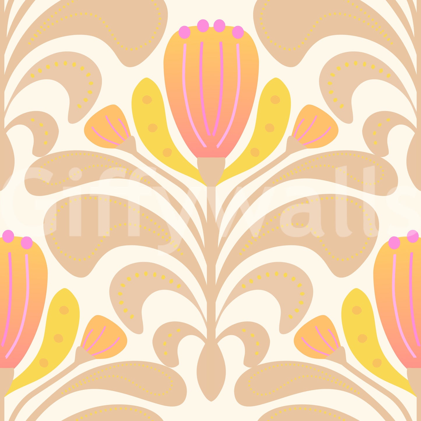 Sunny Floral Melody Wallpaper⁠