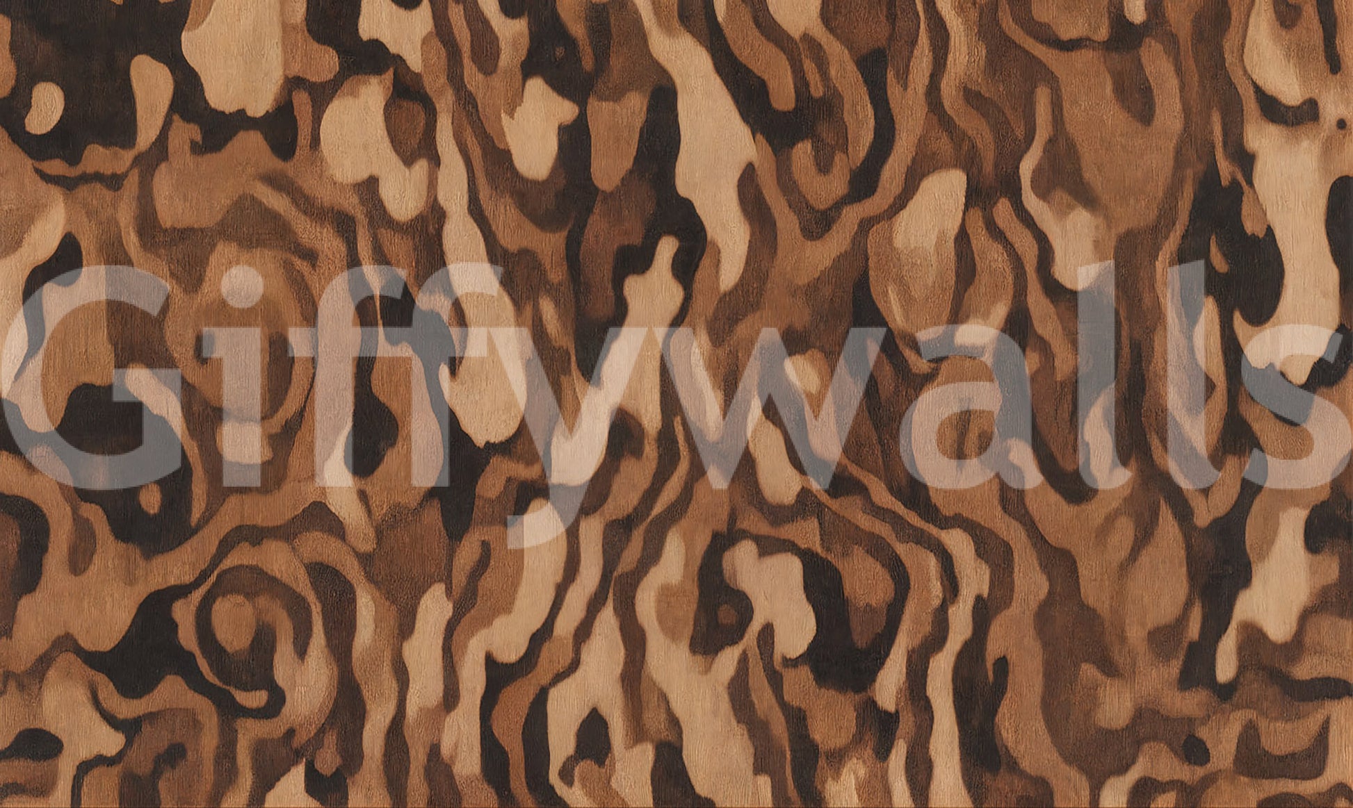 Ettore Grain wall mural with brown and tan wood grain pattern., GD10371