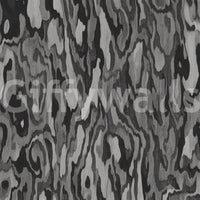 Wood texture wall mural Monochrome silver and dark grey organic root detail., GD10372