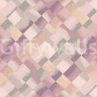Soft painted diamond grid wallpaper with blended pastel colour washes., GD10404