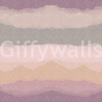 Watercolour ombre gradient wallpaper in grey ochre and mauve colour bands., GD10410