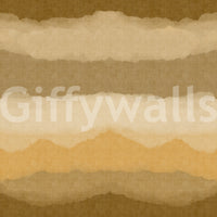 Relax ocher painted horizon wallpaper in brown and amber tones., GD10412
