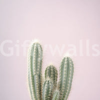 Cactus desert spire wall mural with Soft lavender-pink base colour., GD10455
