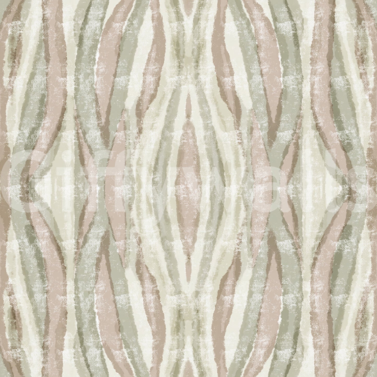 Neutral toned striped wallpaper with textured mauve and olive bands., GD10530