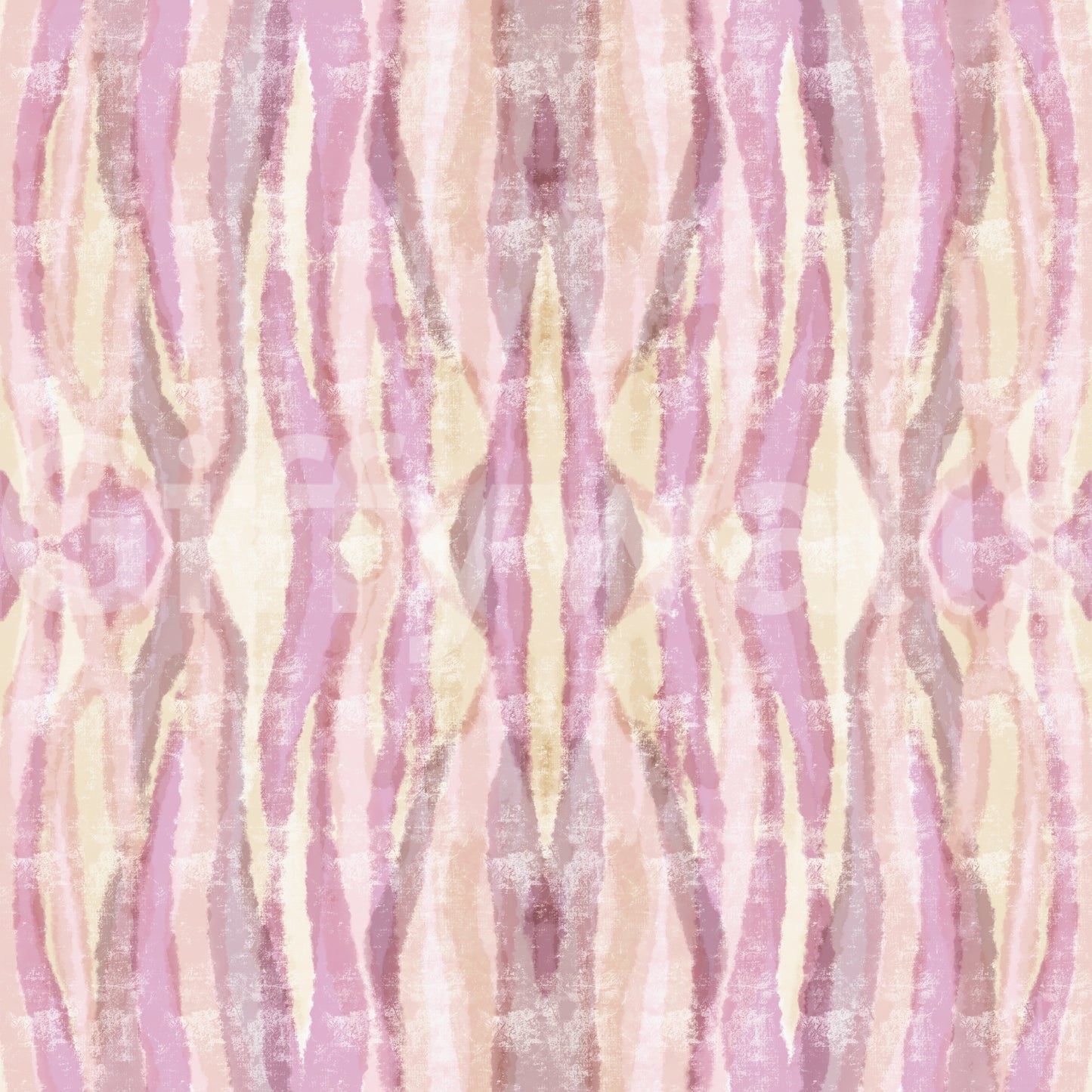 Ikat stripe pattern wallpaper with watercolour washed vertical bands., GD10534