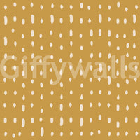 Wall mural showing mid century seed dots on mustard pattern., GD10570