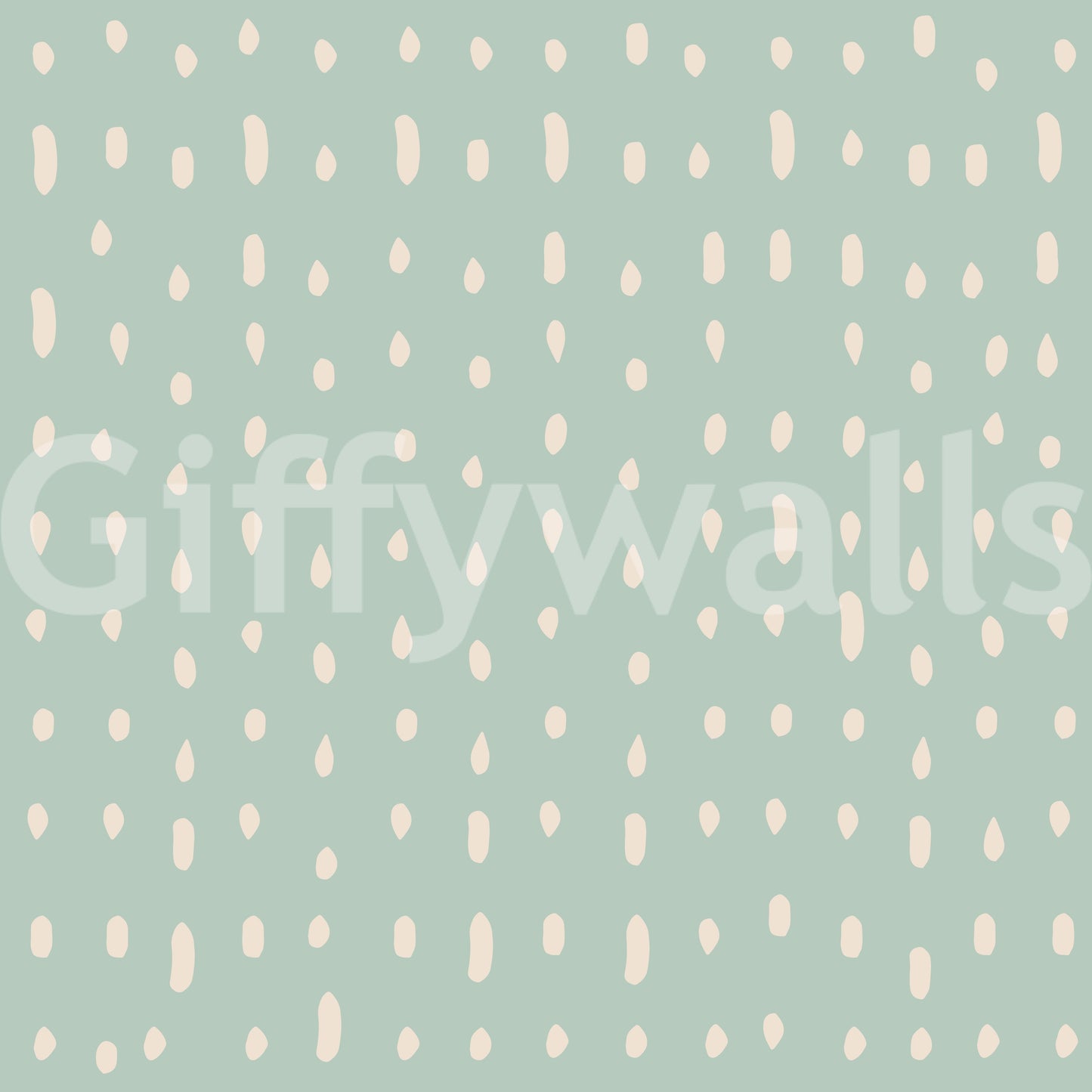 Wall mural showing mid century seed dots on light sage background., GD10571