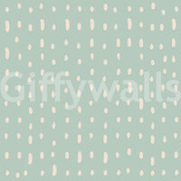 Wall mural showing mid century seed dots on light sage background., GD10571