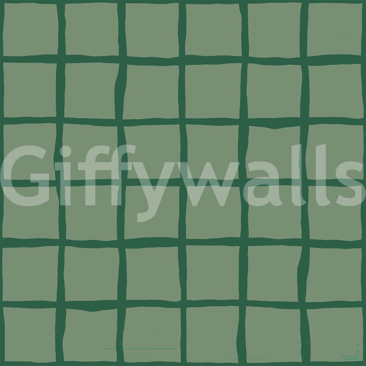 Grid wallpaper with Wavy vertical and horizontal green lines forming.