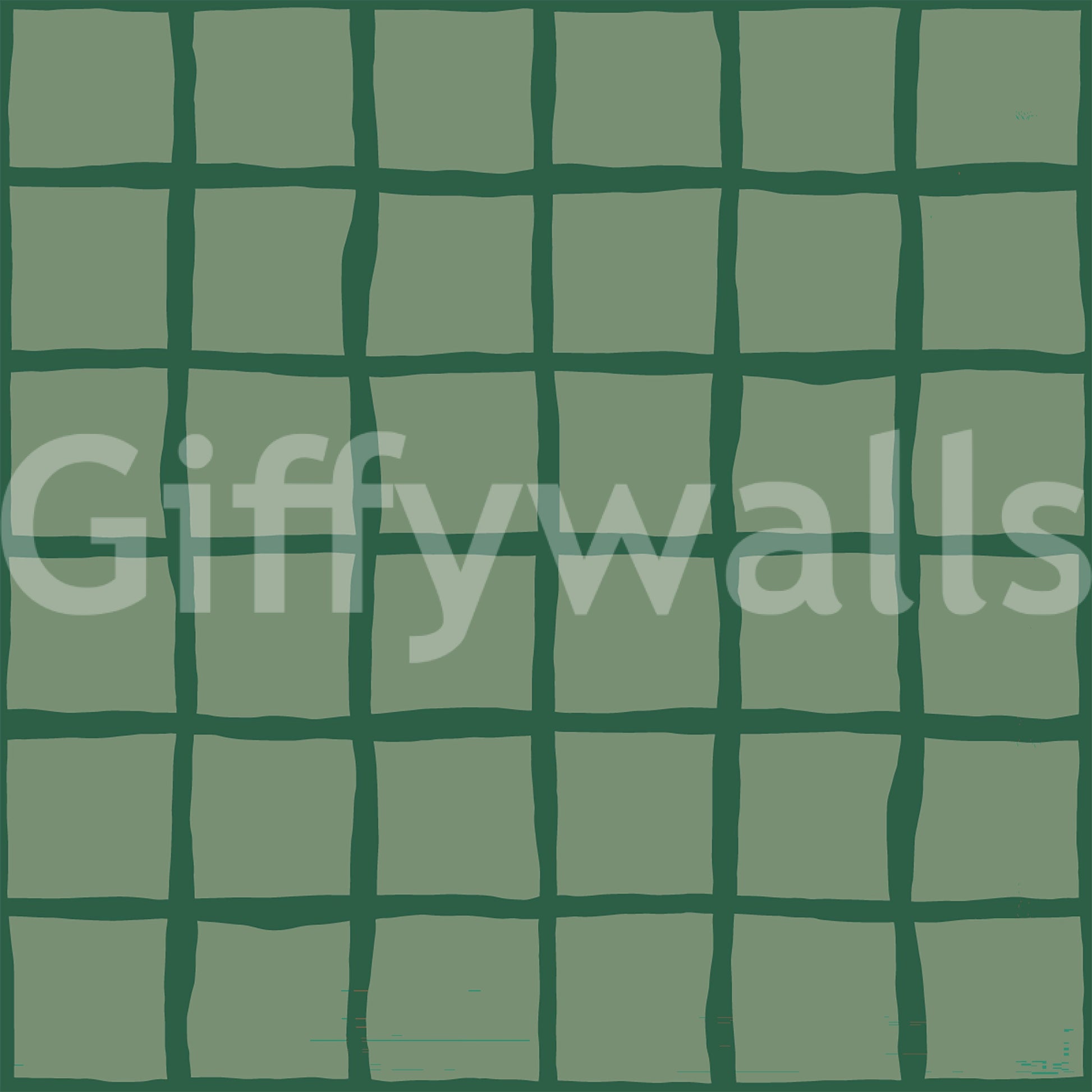 Grid wallpaper with Wavy vertical and horizontal green lines forming.