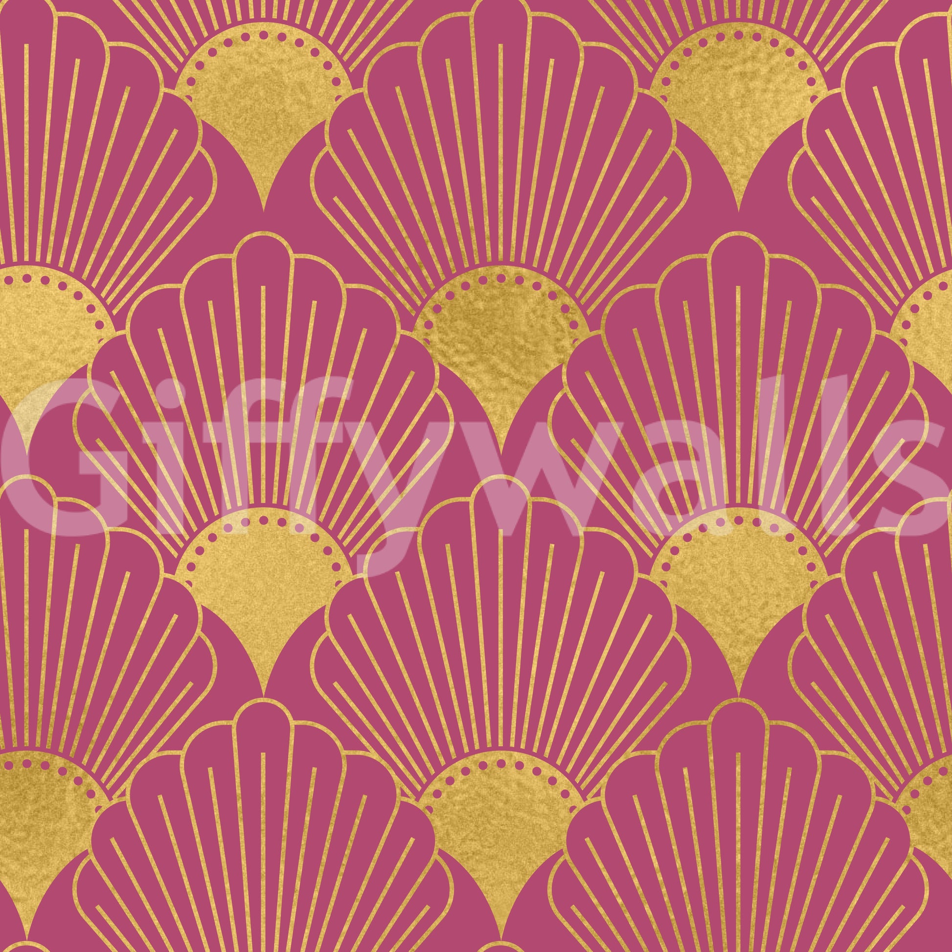 Gatsby Glamour Art Deco Fan Wallpaper Wallpaper⁠