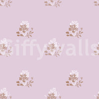Charming Hand-Painted Lavender Floral Wallpaper