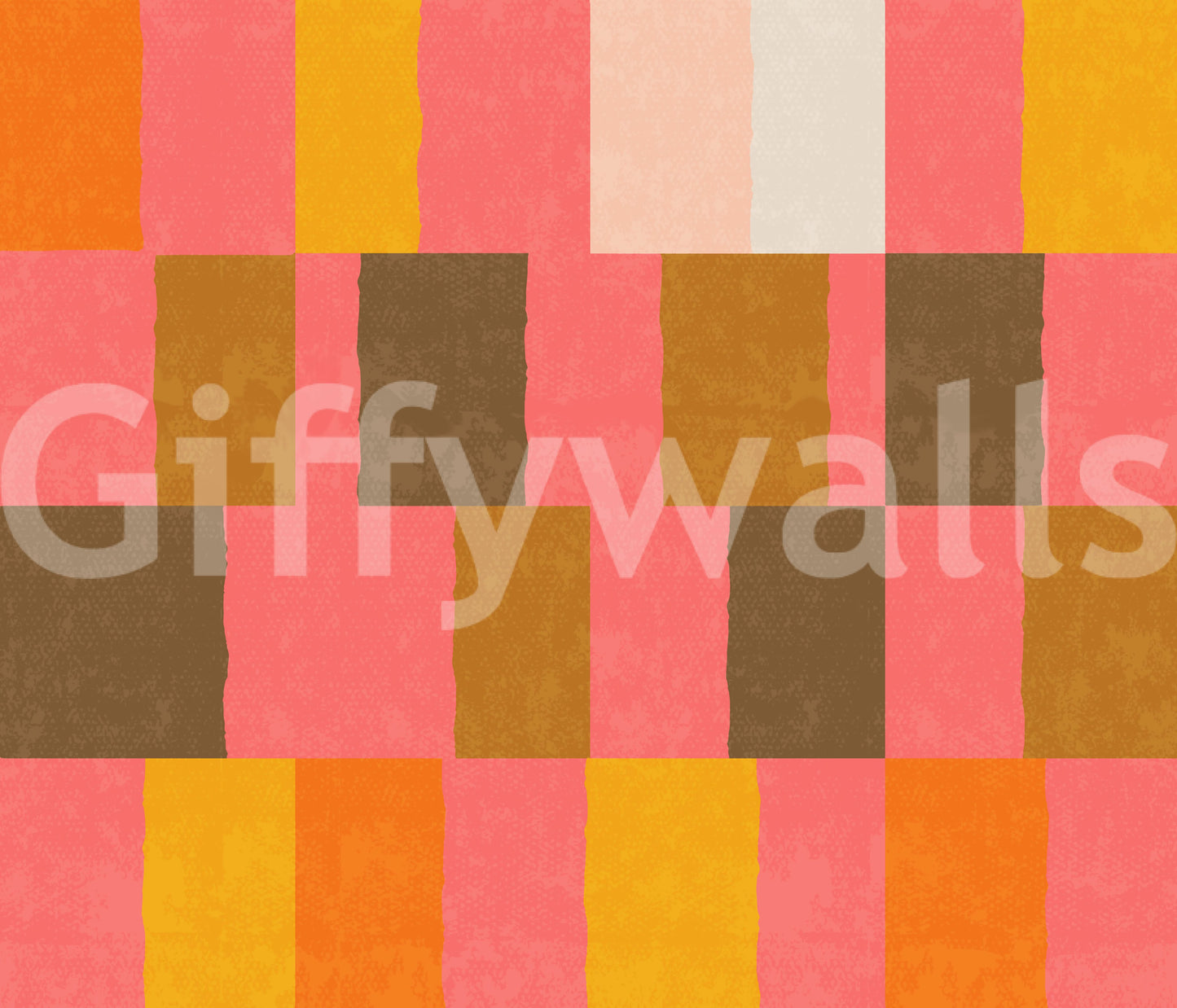 Sunwashed Modern Geometric Sunset Clay Wallpaper⁠