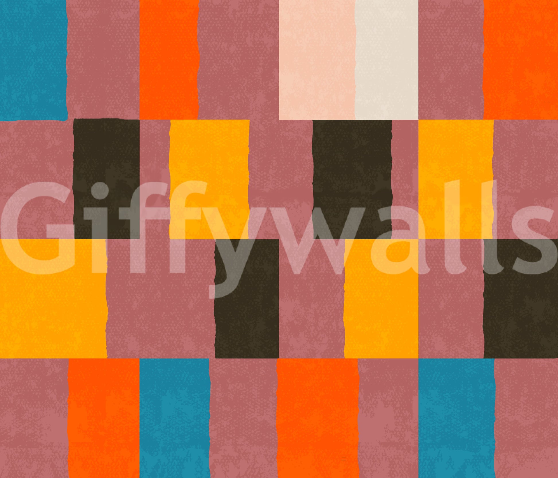 Sunwashed Modern Geometric Desert Sunset Wallpaper⁠