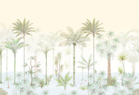 Whispering Palms Watercolor Jungle Mural Wall Mural