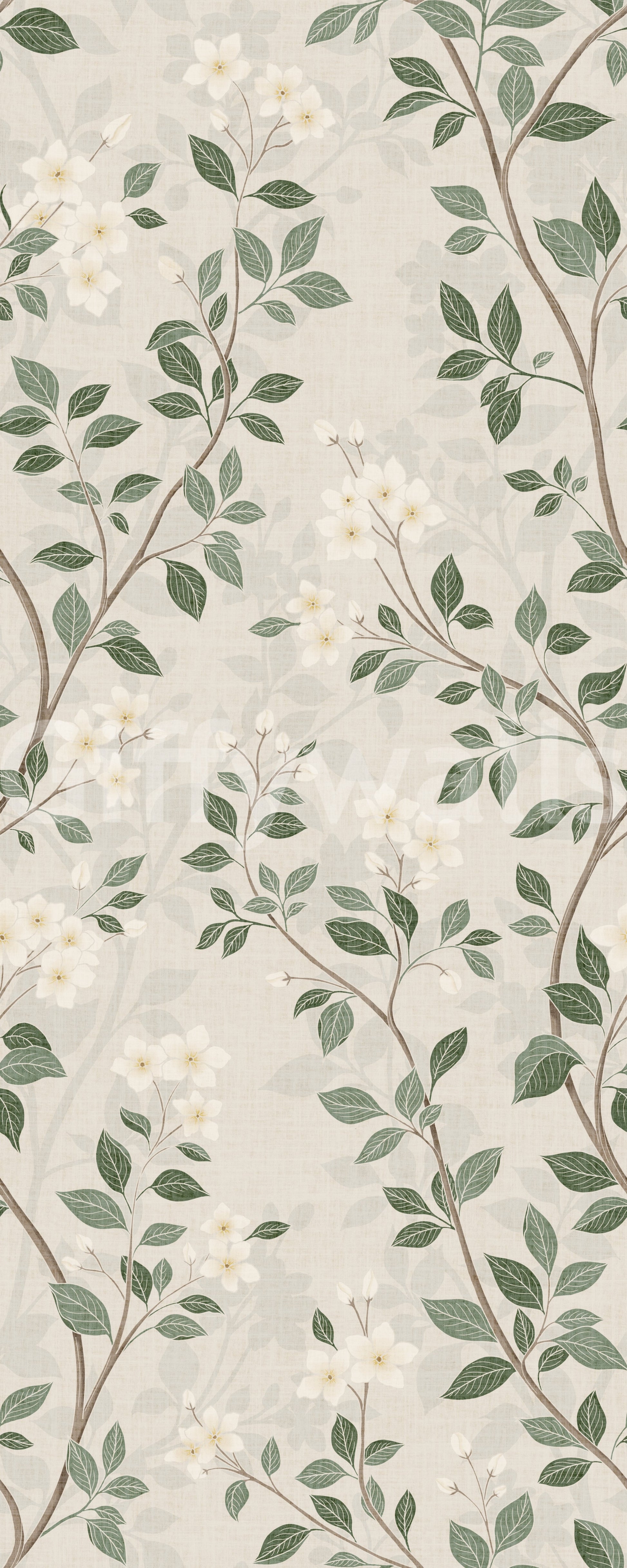 Serene Jasmine Branches Botanical Wallpaper Wallpaper⁠