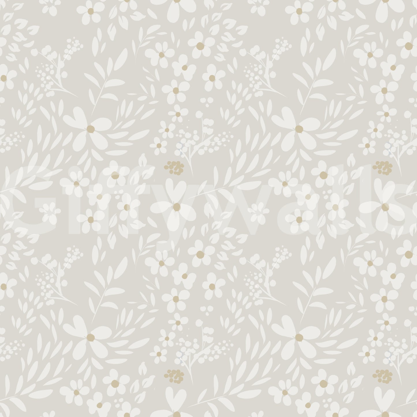 Delicate Meadow Silhouette Neutral Wallpaper Wallpaper⁠