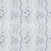 Vintage Lavender Trails Floral Wallpaper Wallpaper⁠