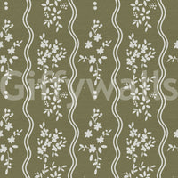 Olive Meadow Wavy Stripe Wallpaper Wallpaper⁠