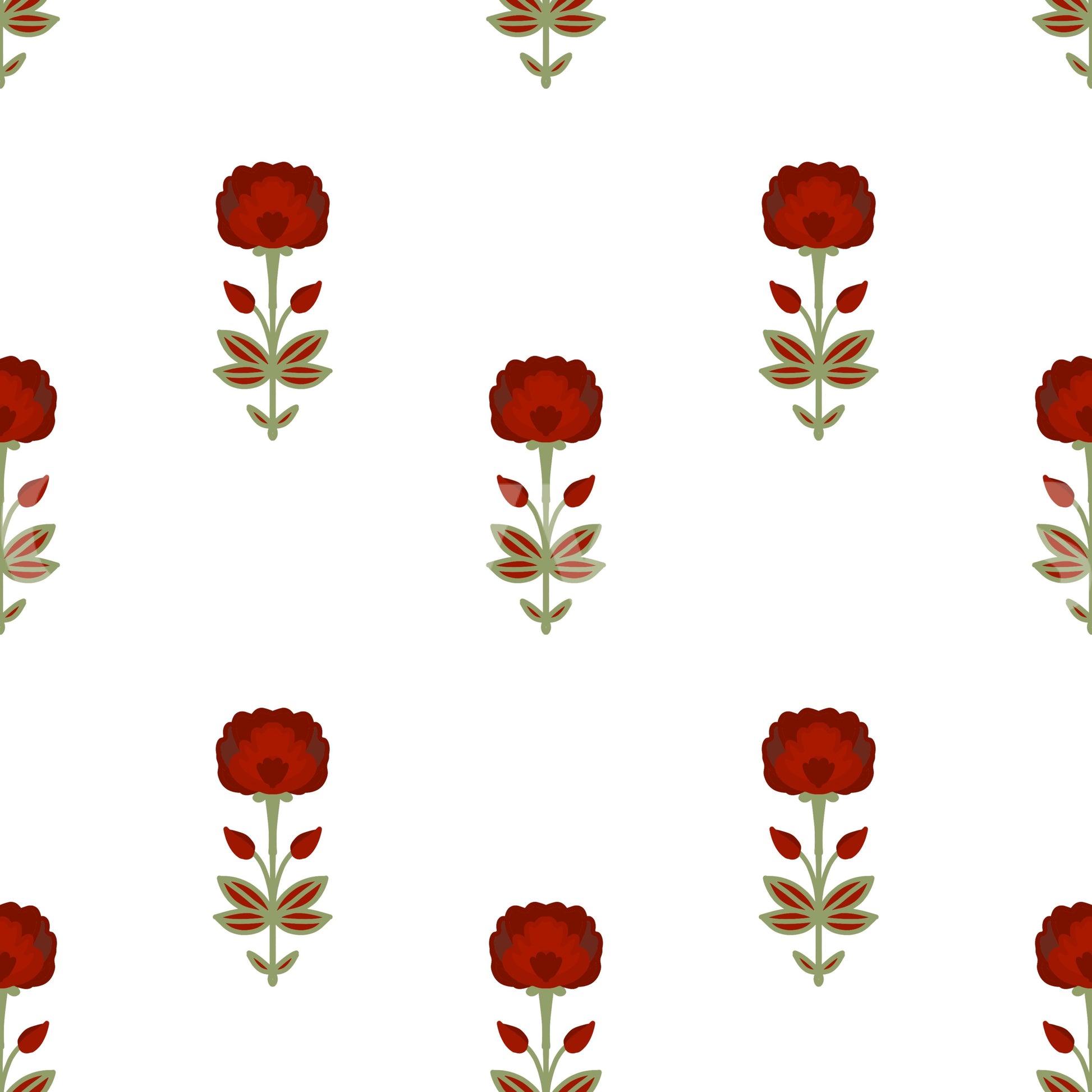 Red Mughal Blossom Wallpaper Wallpaper⁠