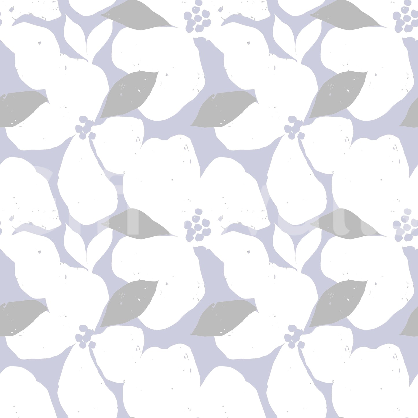 Nordic Blossom Soft Periwinkle Wallpaper Wallpaper⁠
