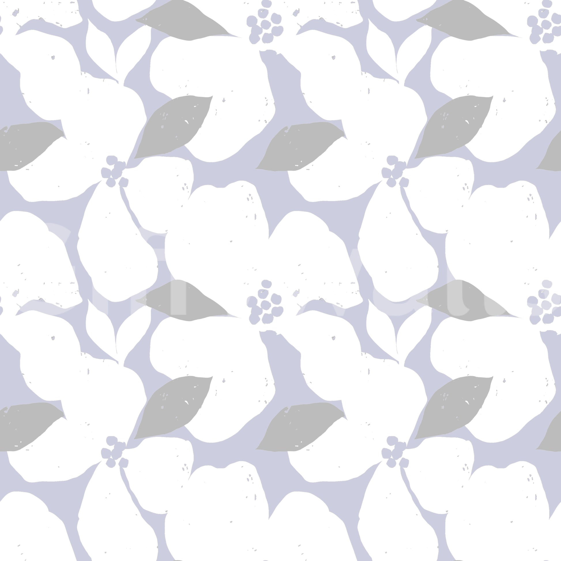 Nordic Blossom Soft Periwinkle Wallpaper Wallpaper⁠
