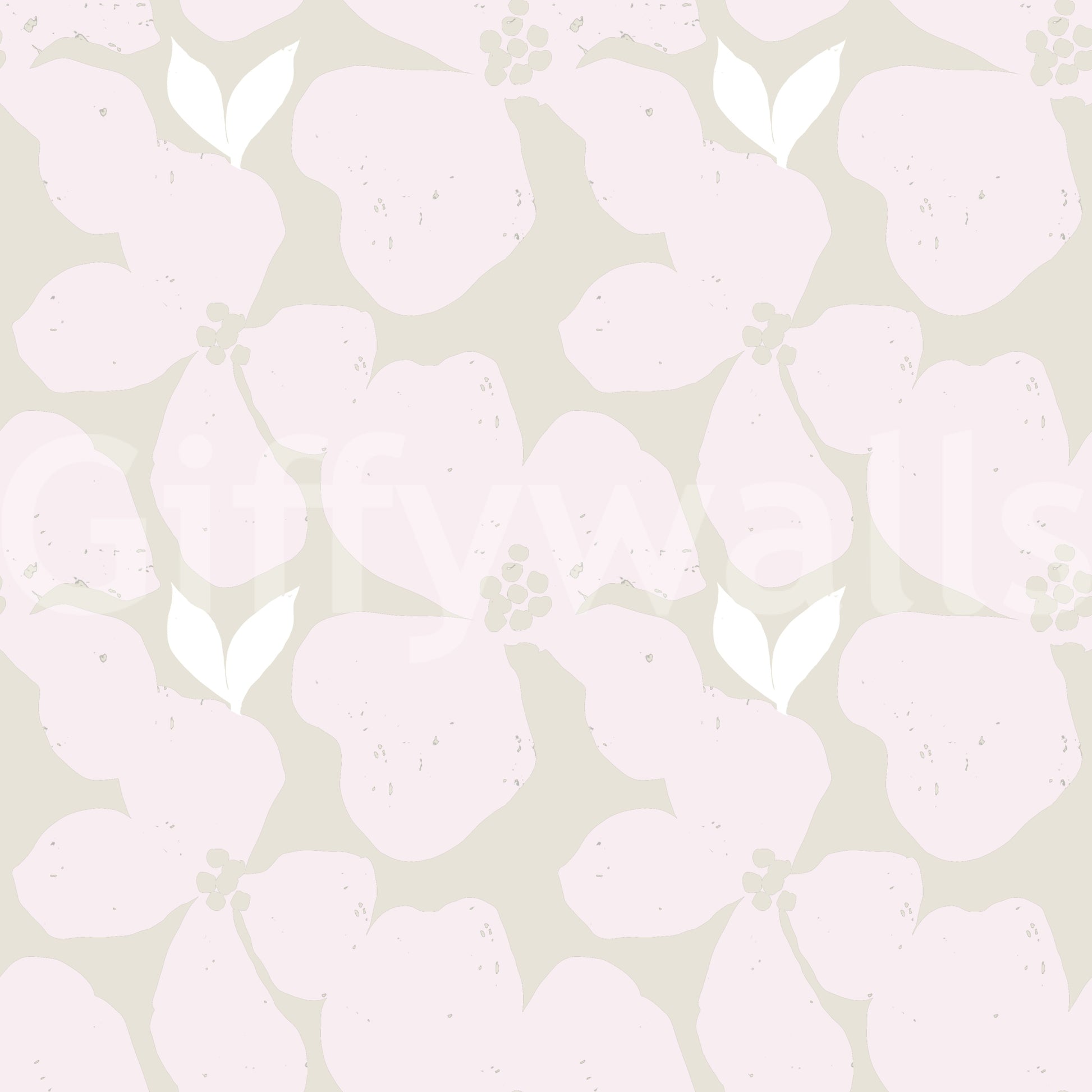 Serene Blush Blossom Floral Wallpaper Wallpaper⁠