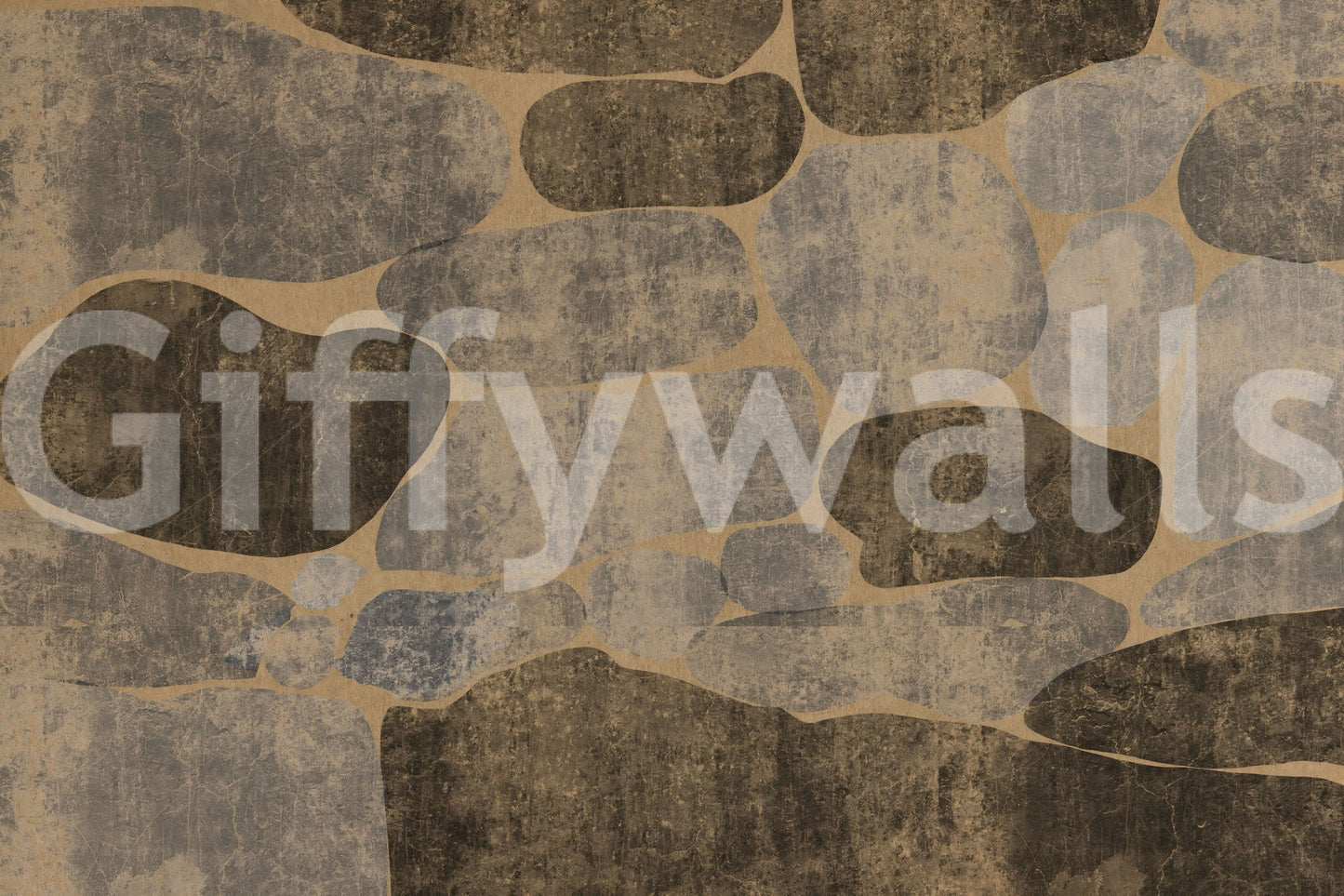 Rustic Earth Cobblestone Stone Wallpaper Wall Mural