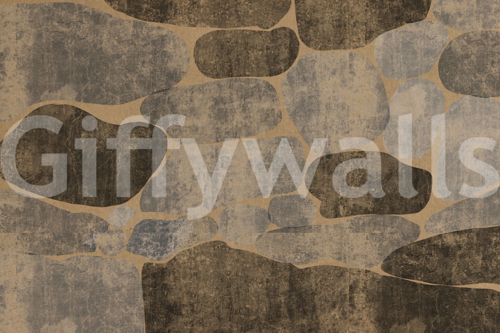 Rustic Earth Cobblestone Stone Wallpaper Wall Mural