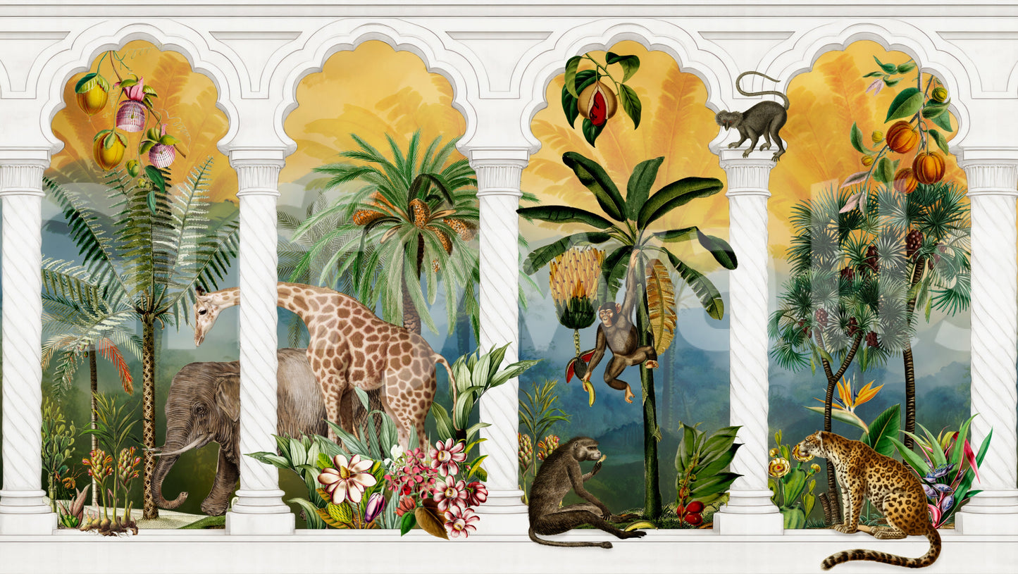 Imperial Arches Tropical Safari Wall Mural Wall Mural