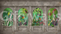 Vintage Tropical Arches Wallpaper Wall Mural