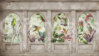 Exotic Aviary Archway Wall Mural Wall Mural