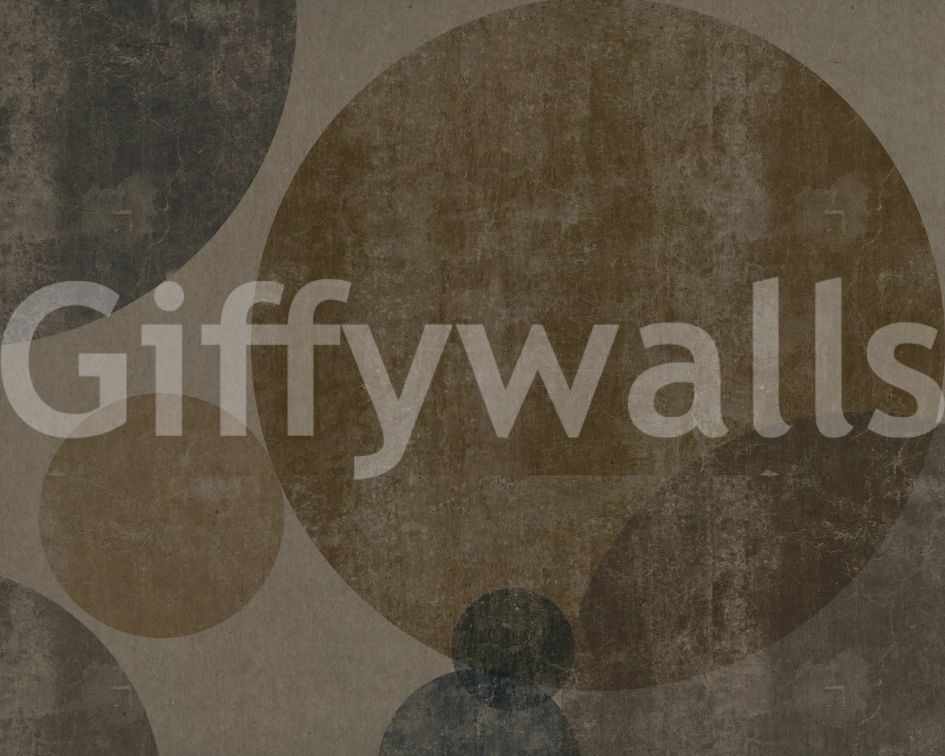 Industrial Concrete Spheres Geometric Wall Mural
