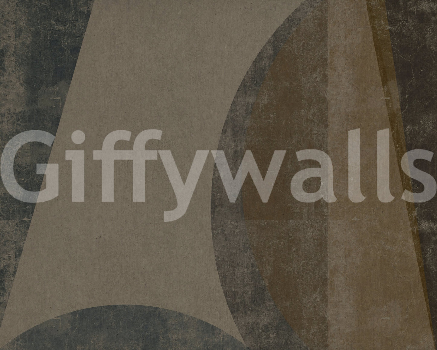Mid-Century Textured Arcs Wall Mural
