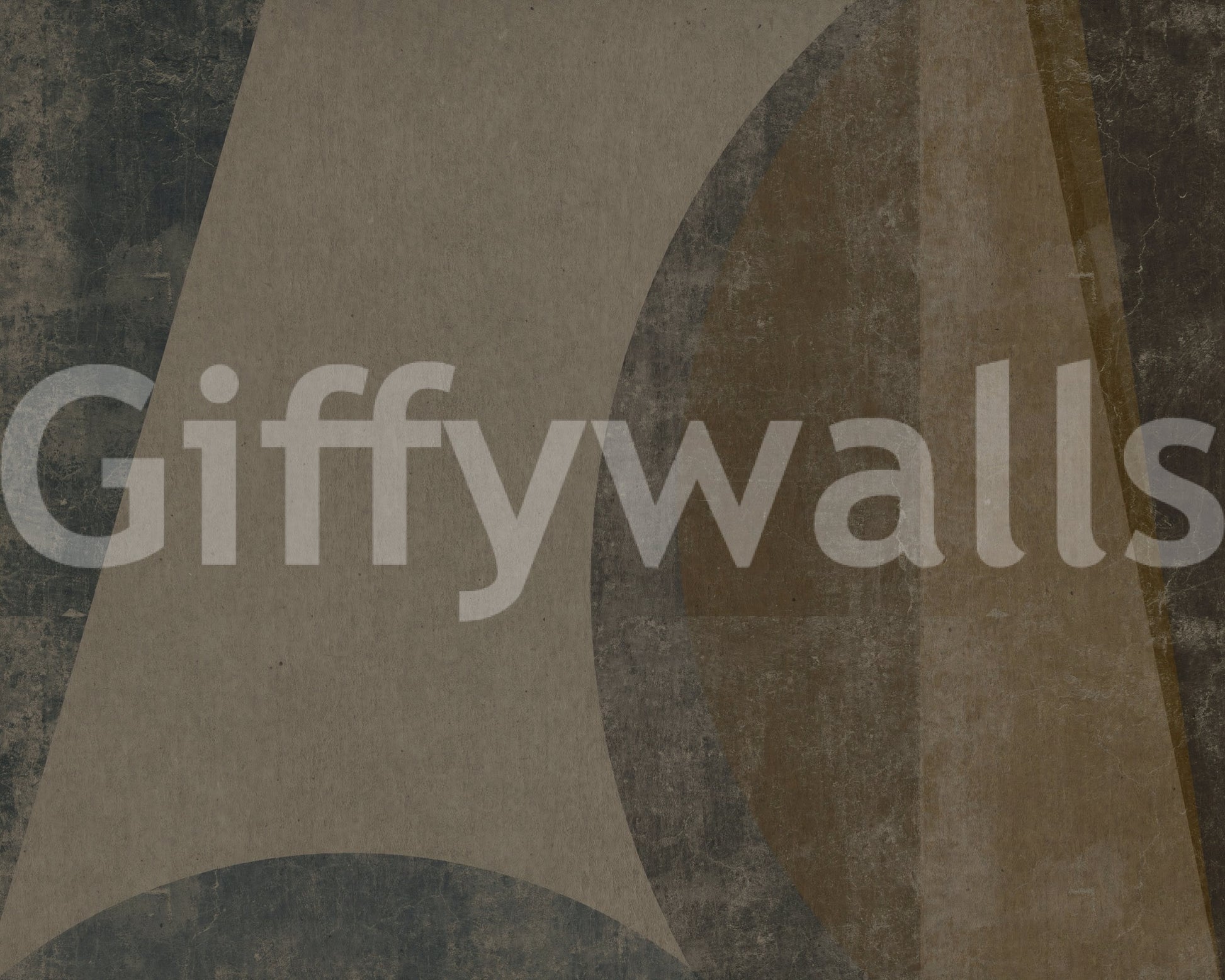 Mid-Century Textured Arcs Wall Mural
