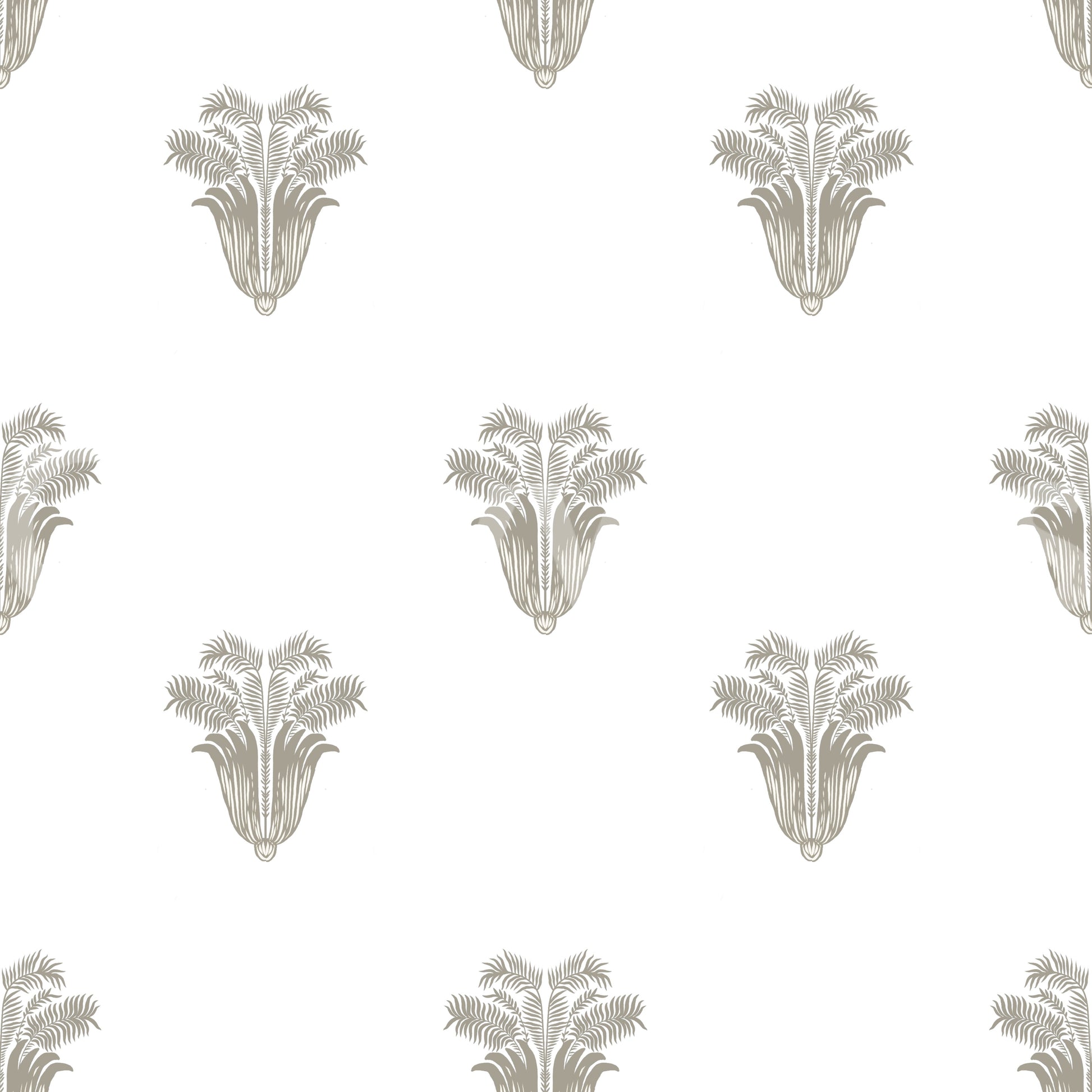Minimalist Taupe Palm Frond Wallpaper Wallpaper⁠