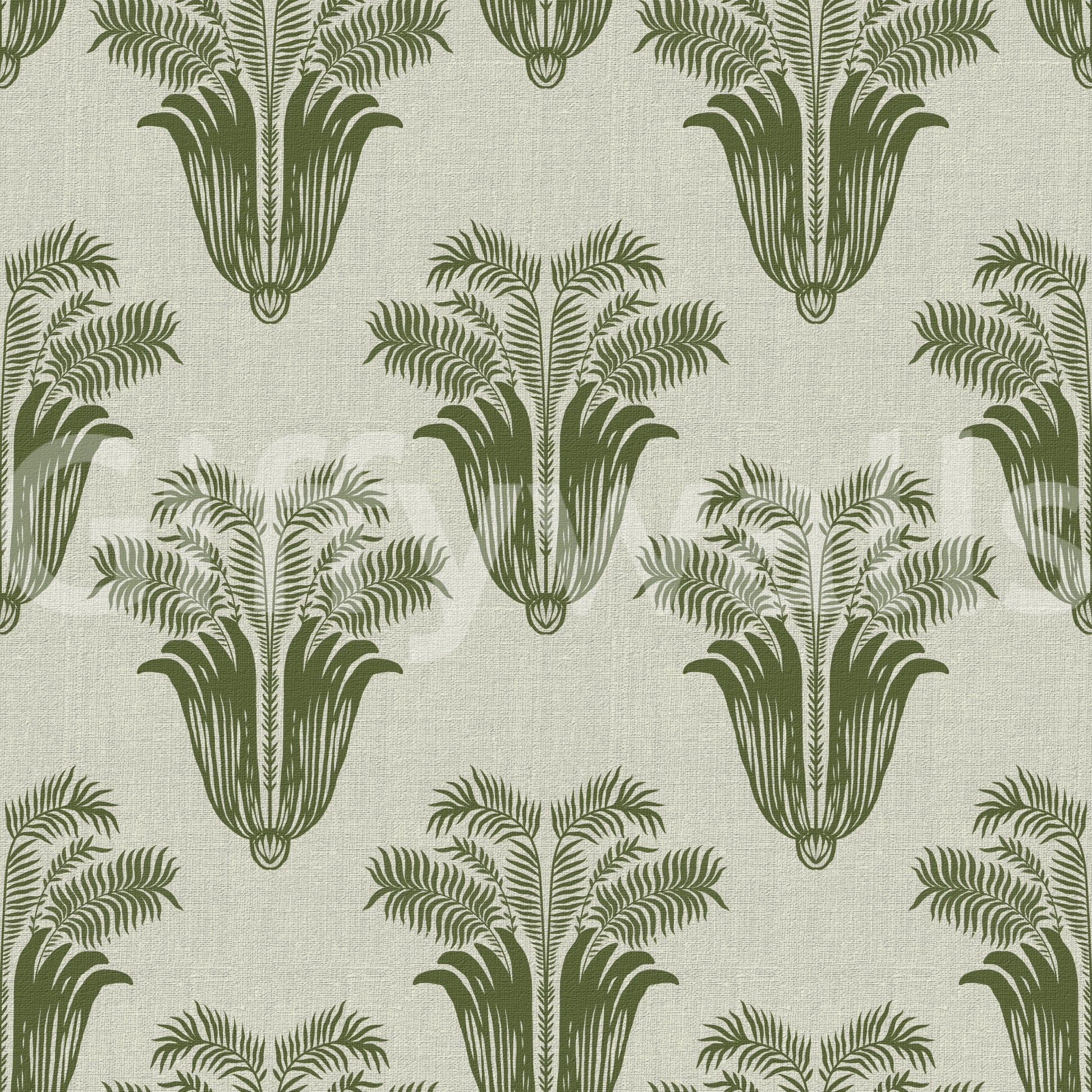 Mediterranean Sage Palm Leaf Wallpaper Wallpaper⁠