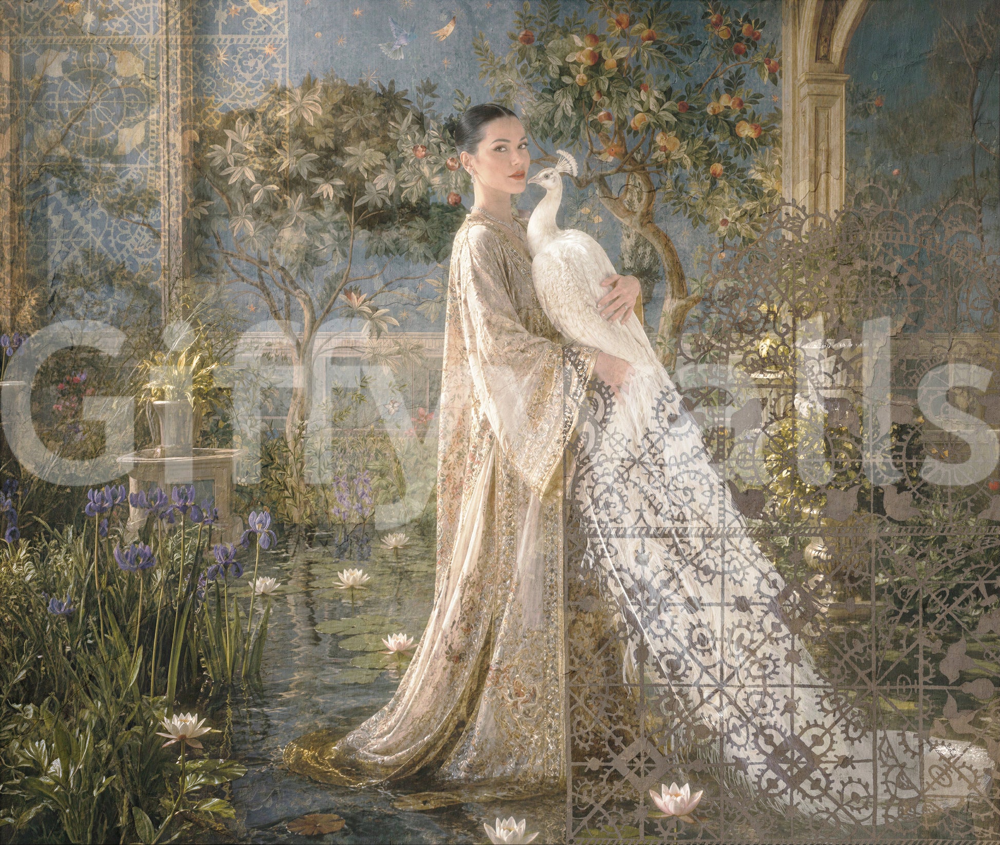Enchanted Palace Garden Wallpaper Wall Mural
