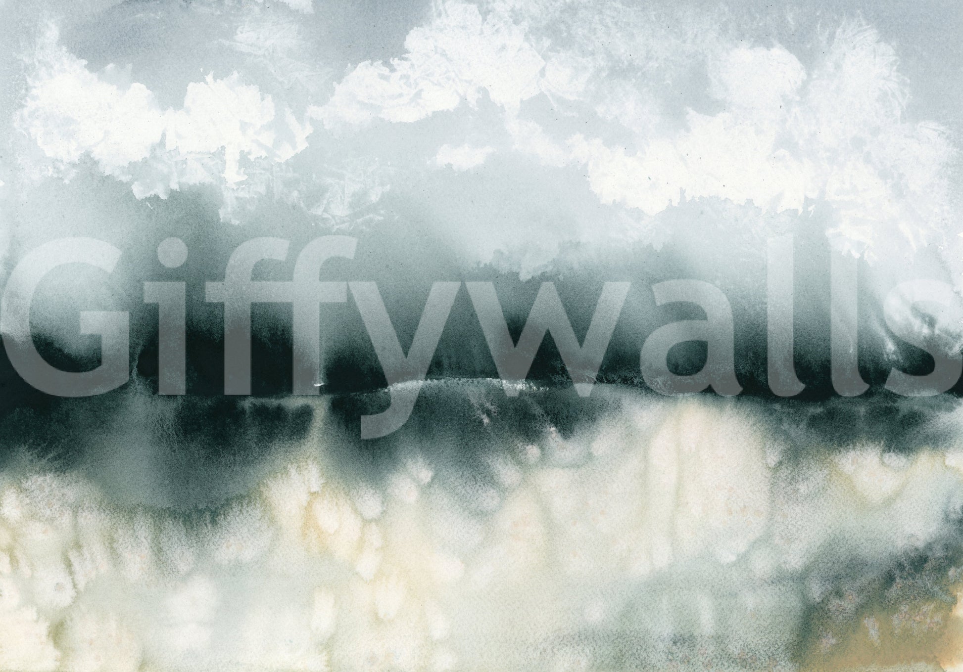 Whispering Mist Watercolor Landscape Wall Mural