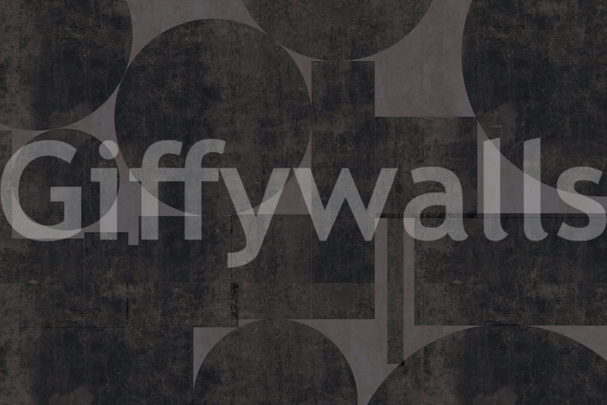 Industrial Charcoal Blocks & Circles Wallpaper Wall Mural