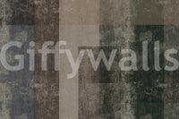 Distressed Brutalist Color Block Wall Mural Wall Mural