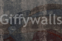 Rustic Concrete and Slate Curvilinear Wallpaper Wall Mural