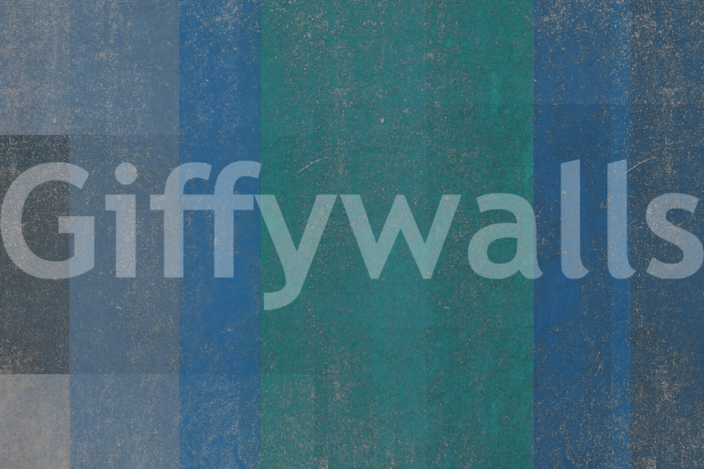 Retro Teal and Blue Textured Color Block Wall Mural
