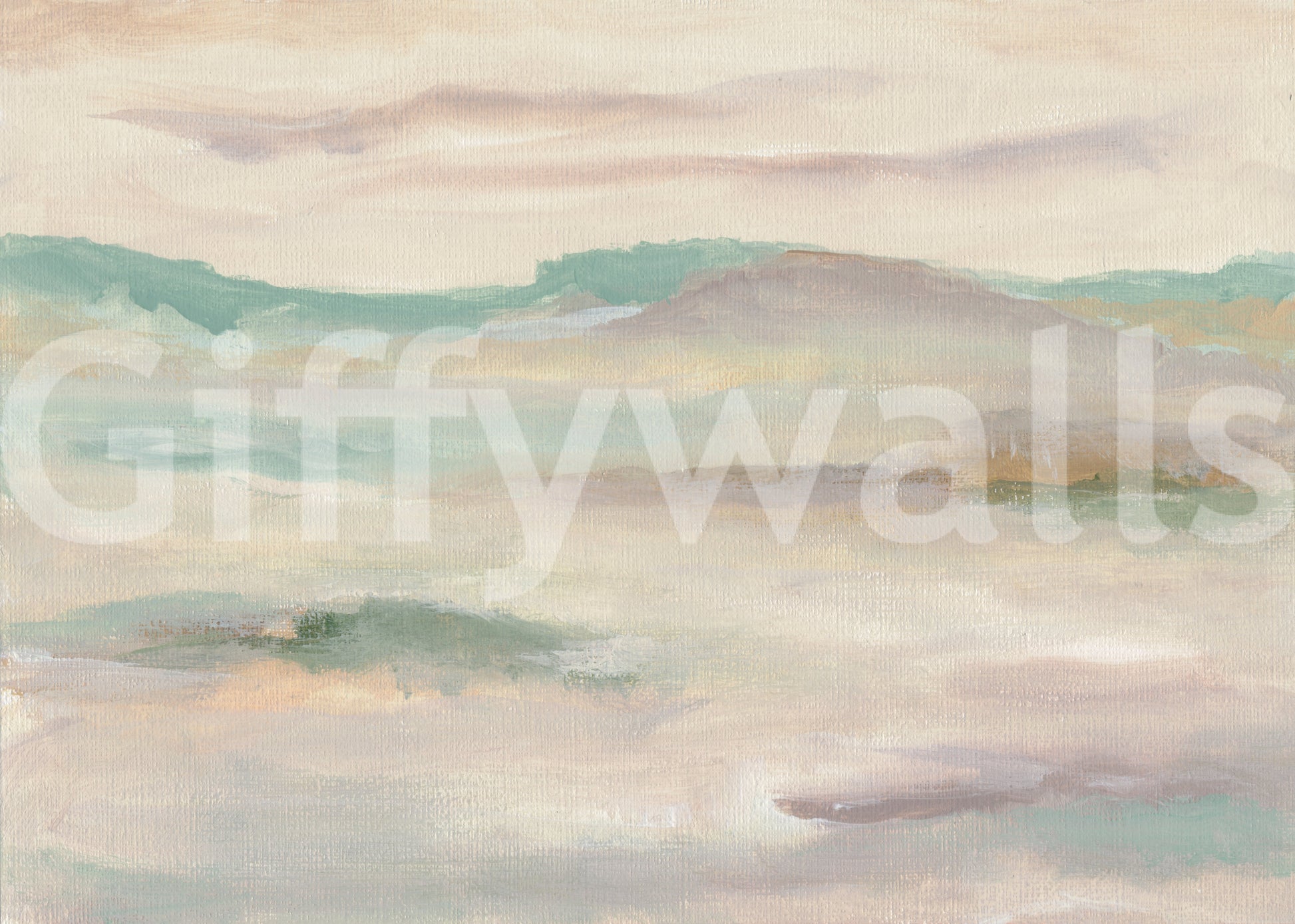 Pastel Mist Abstract Landscape Wallpaper Wall Mural