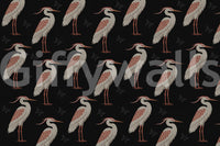 Muted Herons at Night Wall Mural