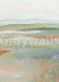 Earthy Meadow Abstract Landscape Wallpaper Wall Mural