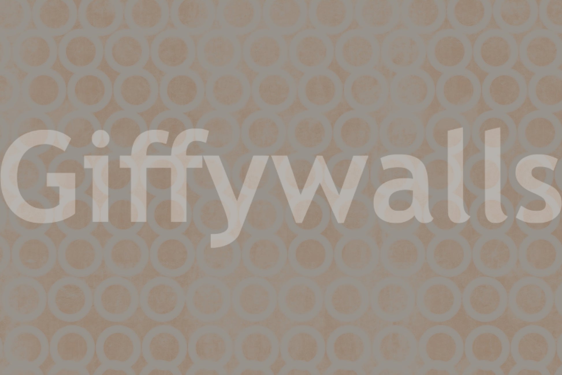 Taupe Interlocking Rings Geometric Wallpaper Wall Mural